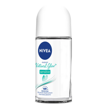Nivea Women Deodorant Roll On, Whitening Sensitive, for 48h Protection, 50ml