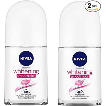 Nivea Female Whitening Smooth Skin Rollon Fresh Scent Deodorant Roll On - (100 Ml, Pack Of 2)