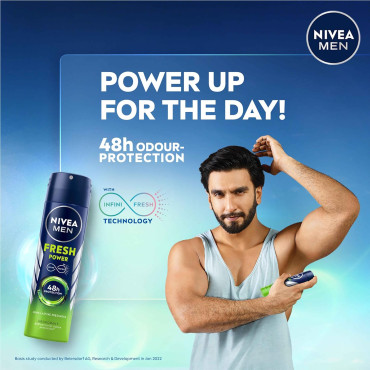 NIVEA Men Fresh Power Deodorant Spray , 150Ml, Pack Of 1