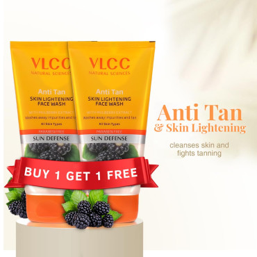 VLCC Anti Tan Skin Lightening Face Wash-150Ml X 2 (300Ml)