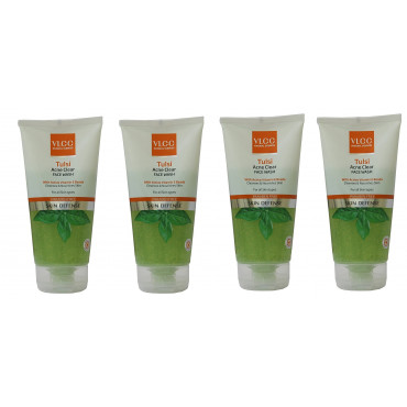 VLCC Tulsi Acne Clear Face Wash Combo (150g*4) (Pack of 4)
