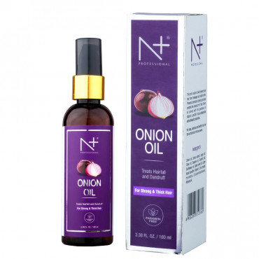 N Plus Professional Onion Hair Oil With Onion Extract - Treats Hairfall And Dandruff - 100ml