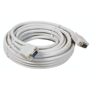 15 Pin Male to Male VGA Cable (5M, White)