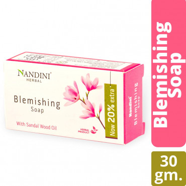 Nandini Herbal Blemishing Soap Enriched With Sandalwood Oil for Man & Women, 30gm. (Pack of 8)
