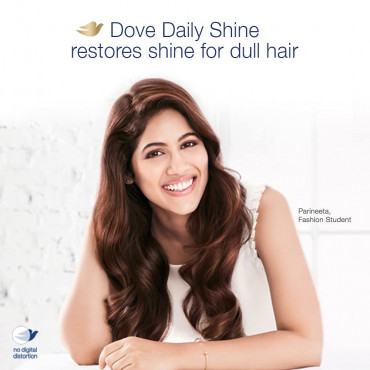 Dove Daily Shine Shampoo 1 L, For Damaged or Frizzy Hair, Makes Hair Soft, Shiny And Smooth - Mild Daily Shampoo for Men & Women