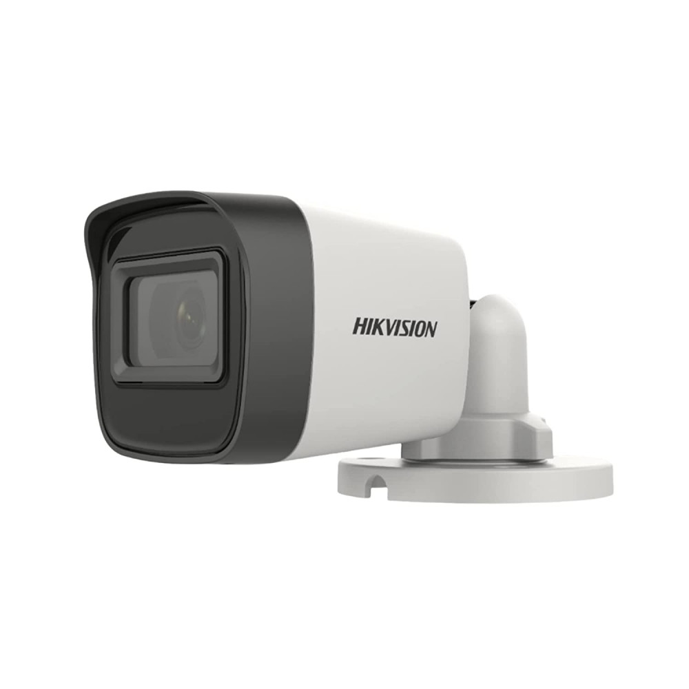 Hikvision 5 MP Outdoor Bullet CCTV Camera with inbuilt Audio Mic IP67 DS-2CE16H0T-ITPFS, White
