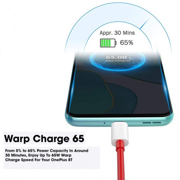 Type-C To Type-C Cable (Pack of 2) 65W Compatible With Smartphone(Oneplus 9 Pro 9 8T) Fast Charging 6.5A Warp Charge Usb C To Usb C,1 Mtr Super Fast Charging Cord Compatible With S21 S21 Ultra Fold