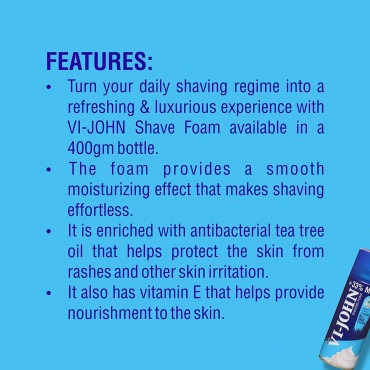 VI-John Shaving Foam with Tea Tree Oil - 400g