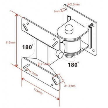 Movable Wall Mount Monitor Arm and Stand VESA Standard 75X75 / 100X 100 Mm 10 to 27-Inc 180 Degree Rotation Bracket for LCD LED TV ( in Black)
