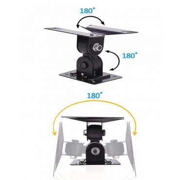 Movable Wall Mount Monitor Arm and Stand VESA Standard 75X75 / 100X 100 Mm 10 to 27-Inc 180 Degree Rotation Bracket for LCD LED TV ( in Black)
